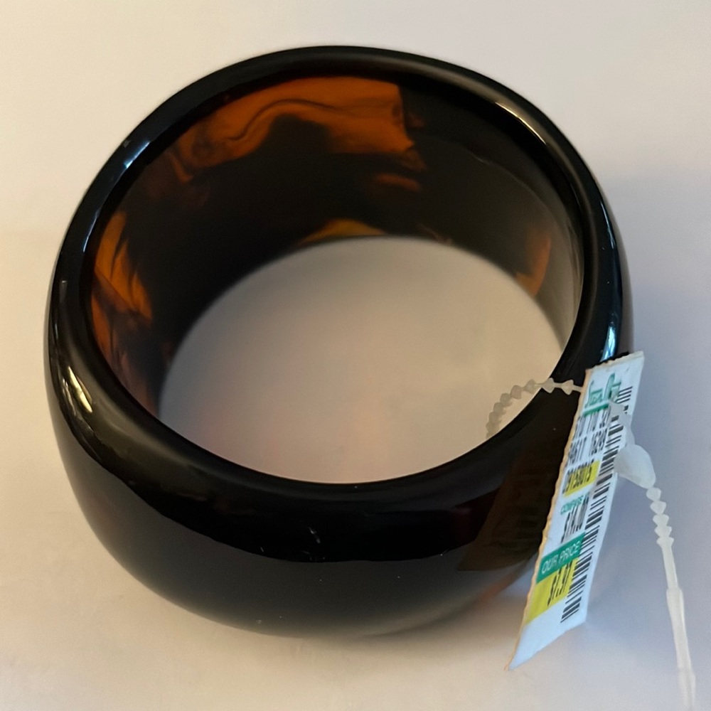 Translucent Cognac Colored Bangle - image 1